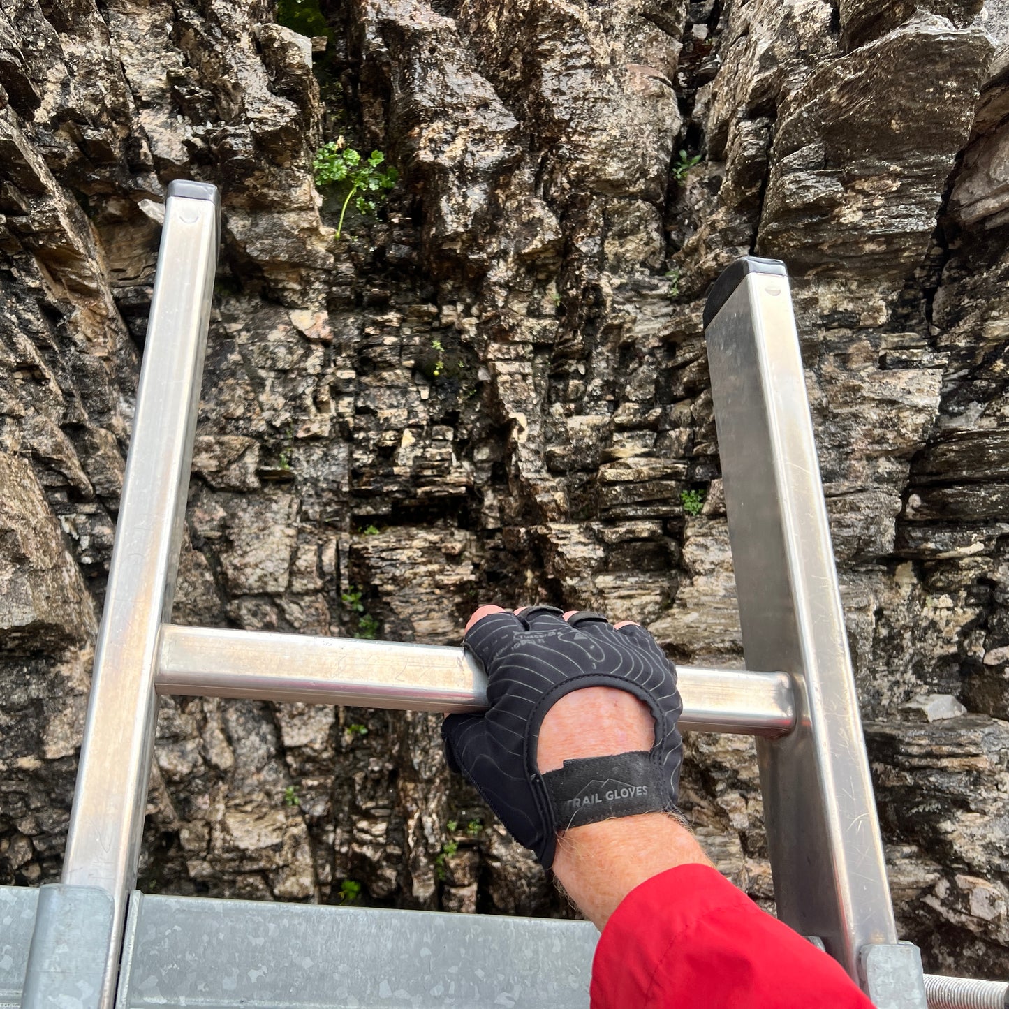 P.R. Gear Trail Gloves on the Rottstock Via Ferrata in Grindelwald, Switzerland