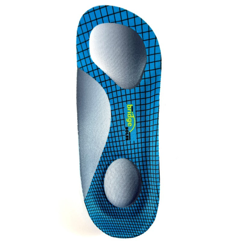 BridgeSoles Top View for relief from Forefoot pain, neuromas, plantar fasciitis, and transitioning to minimalist shoes