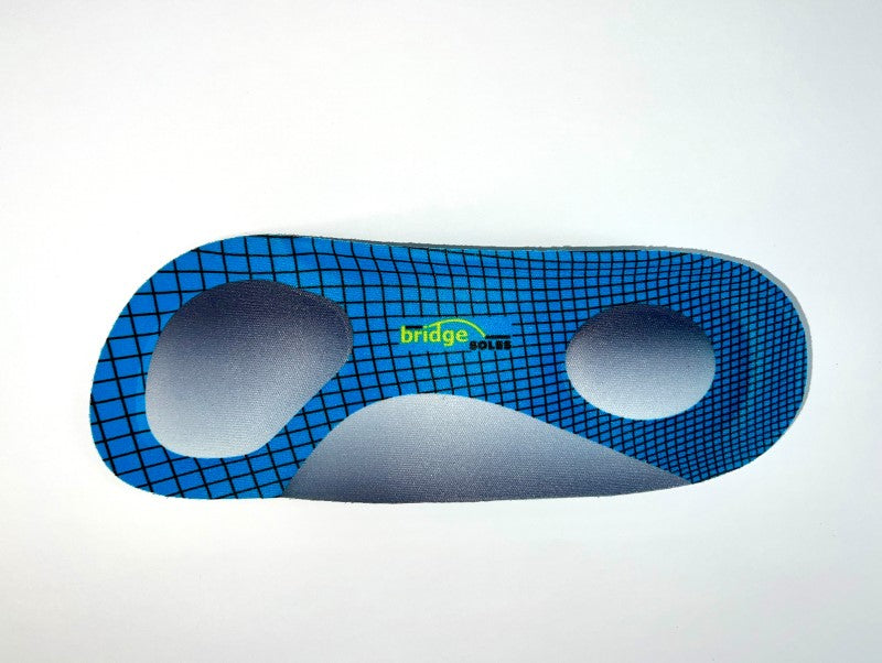 BridgeSoles Topside View for relief from Forefoot pain, neuromas, plantar fasciitis, and transitioning to minimalist shoes