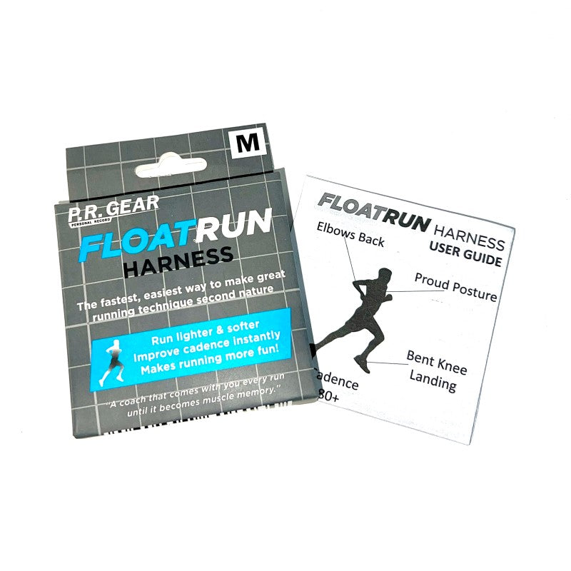 FloatRun Harness Packaging and User Guide for learning to run injury free, run faster, easier, softer, and better